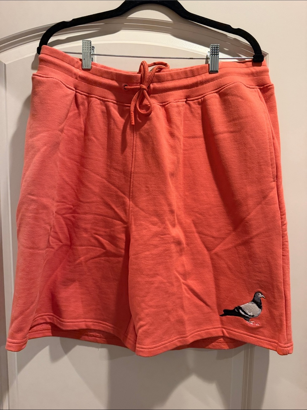 Men’s orange Staple Pigeon Embroidered Shorts. Worn 1 time!
